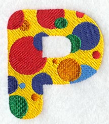 Polka Dot Letter P (3 inch)