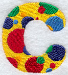 Polka Dot Letter C (3 inch)