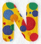 Polka Dot Letter N (3 inch)