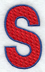 Letter-filled S (5 inch)