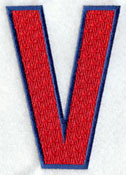 Letter-filled V (5 inch)