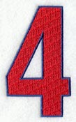 Number-filled 4 (5 inch)