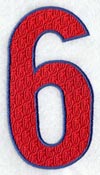 Number-filled 6 (5 inch)