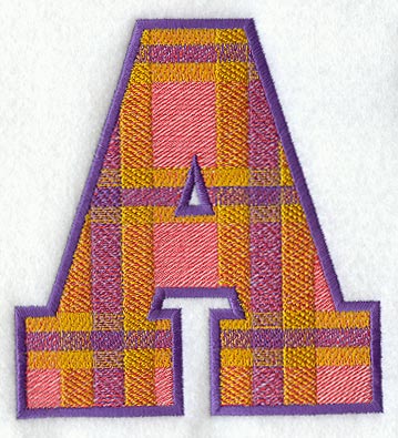 Plaid Letter A (5 inch)