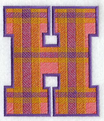 Plaid Letter H (5 inch)