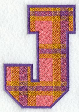 Plaid Letter J (5 inch)