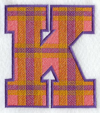 Plaid Letter K (5 inch)