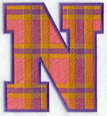 Plaid Letter N (5 inch)