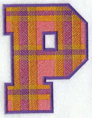 Plaid Letter P (5 inch)