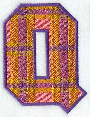 Plaid Letter Q (5 inch)