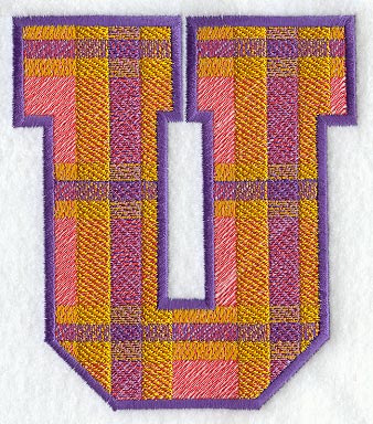 Plaid Letter U (5 inch)