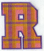Plaid Letter R (5 inch)