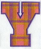 Plaid Letter Y (5 inch)