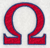 Letter-filled Omega (5 inch)