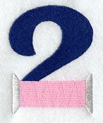 Embroidery Number 2 (3 inch)
