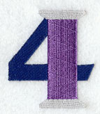 Embroidery Number 4 (3 inch)