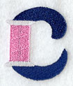 Embroidery Lower Case Letter c (3 inch)