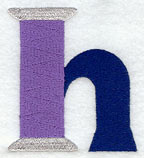 Embroidery Lower Case Letter h (3 inch)