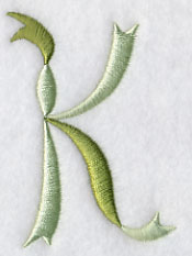 Ribbon Capital Letter K (3 inch)