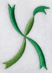 Ribbon Capital Letter X (3 inch)