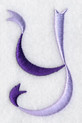 Ribbon Capital Letter Y (3 inch)