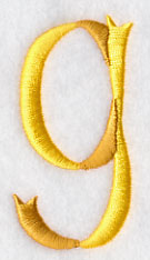 Ribbon Lower Case Letter g (3 inch)