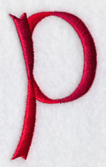 Ribbon Lower Case Letter p (3 inch)