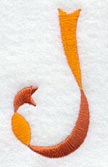 Ribbon Capital Letter J (3 inch)