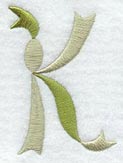 Ribbon Capital Letter K (3 inch)