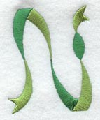 Ribbon Capital Letter N (3 inch)