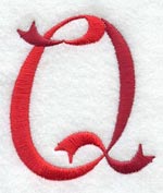Ribbon Capital Letter Q (3 inch)