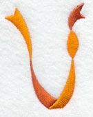 Ribbon Capital Letter V (3 inch)