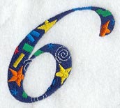 Confetti Number 6 (3 inch)