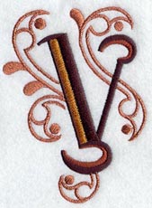 Ornate Letter V (3 inch)