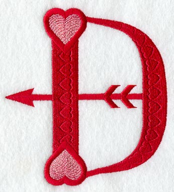 Valentine letter D - 5 inch