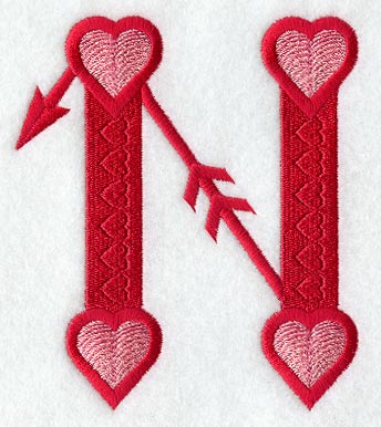 Valentine letter N - 5 inch