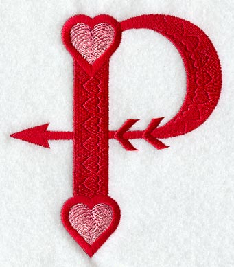 Valentine letter P - 5 inch