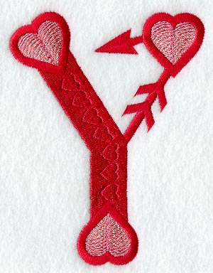 Valentine letter Y - 5 inch