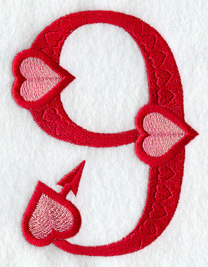 Valentine number 9 - 5 inch