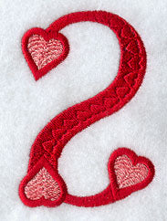 Valentine number 2 - 5 inch