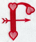 Valentine letter F - 5 inch