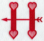 Valentine letter H - 5 inch