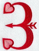Valentine number 3 - 5 inch