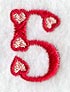 Valentine number 5 - 5 inch
