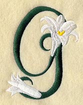 Easter Lily Letter G - 5 inch