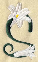 Easter Lily Letter S - 5 inch