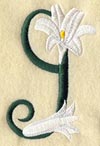 Easter Lily Letter I - 5 inch
