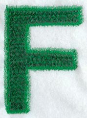 Plush Letter F - 5 inch