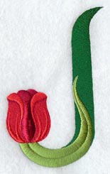 Tulip Letter J - 5 inch