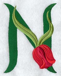 Tulip Letter N - 5 inch